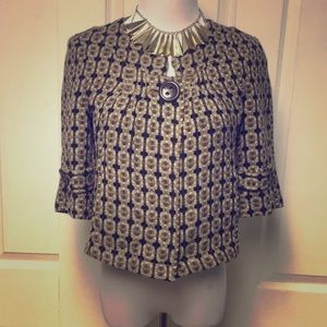 DKNY cropped earth tone blazer